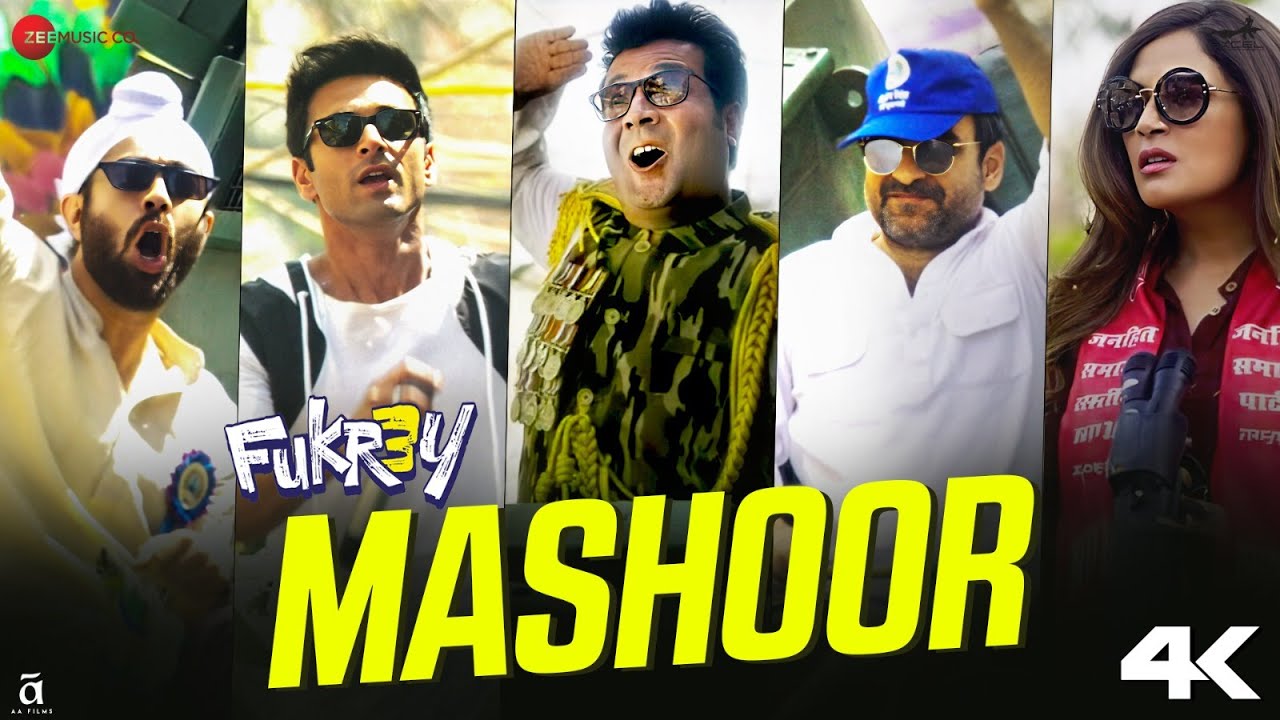 मशहूर Mashoor Lyrics in Hindi – Fukrey 3