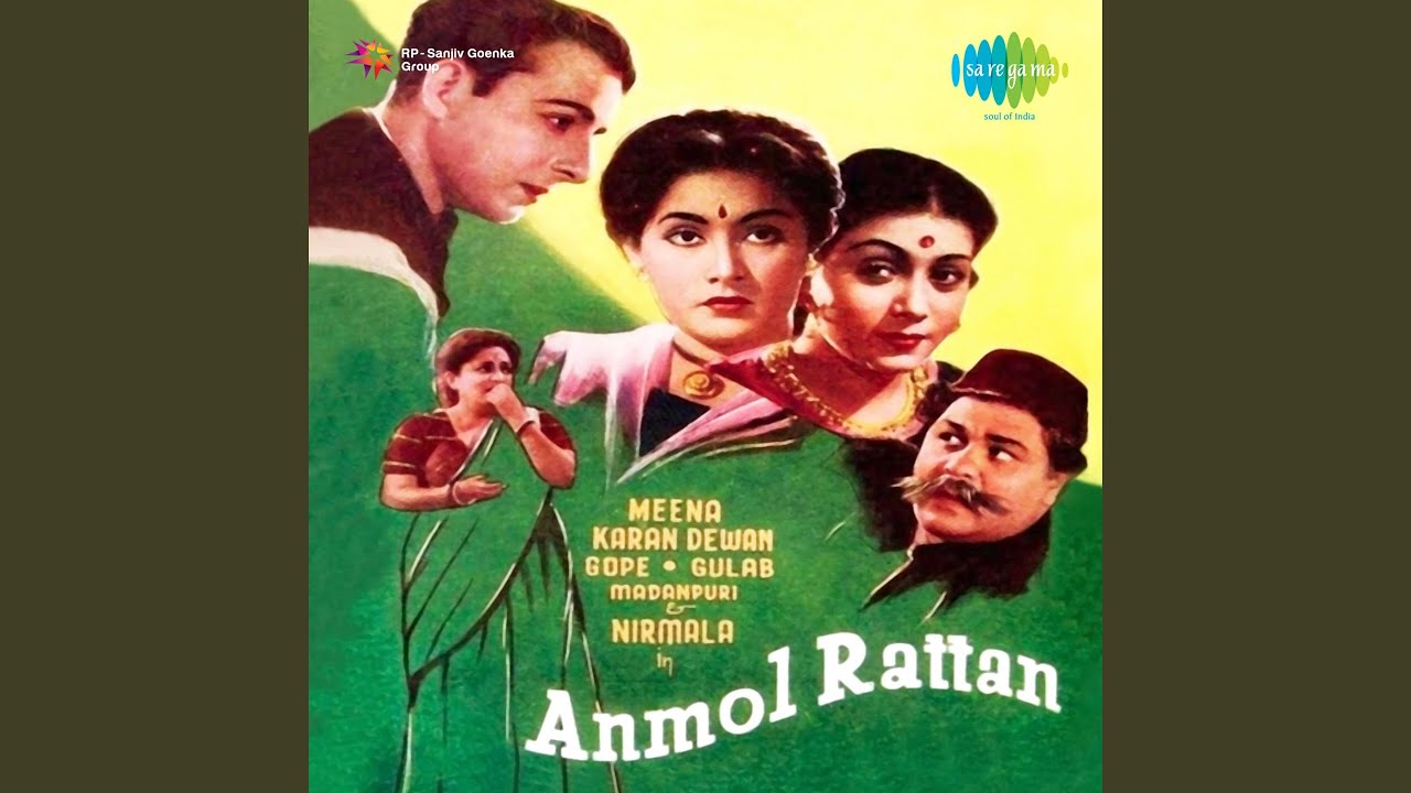 TAARE WOHI HAI CHAAND WOHI HAI LYRICS - Lata Mangeshkar | Anmol Ratan (1950)