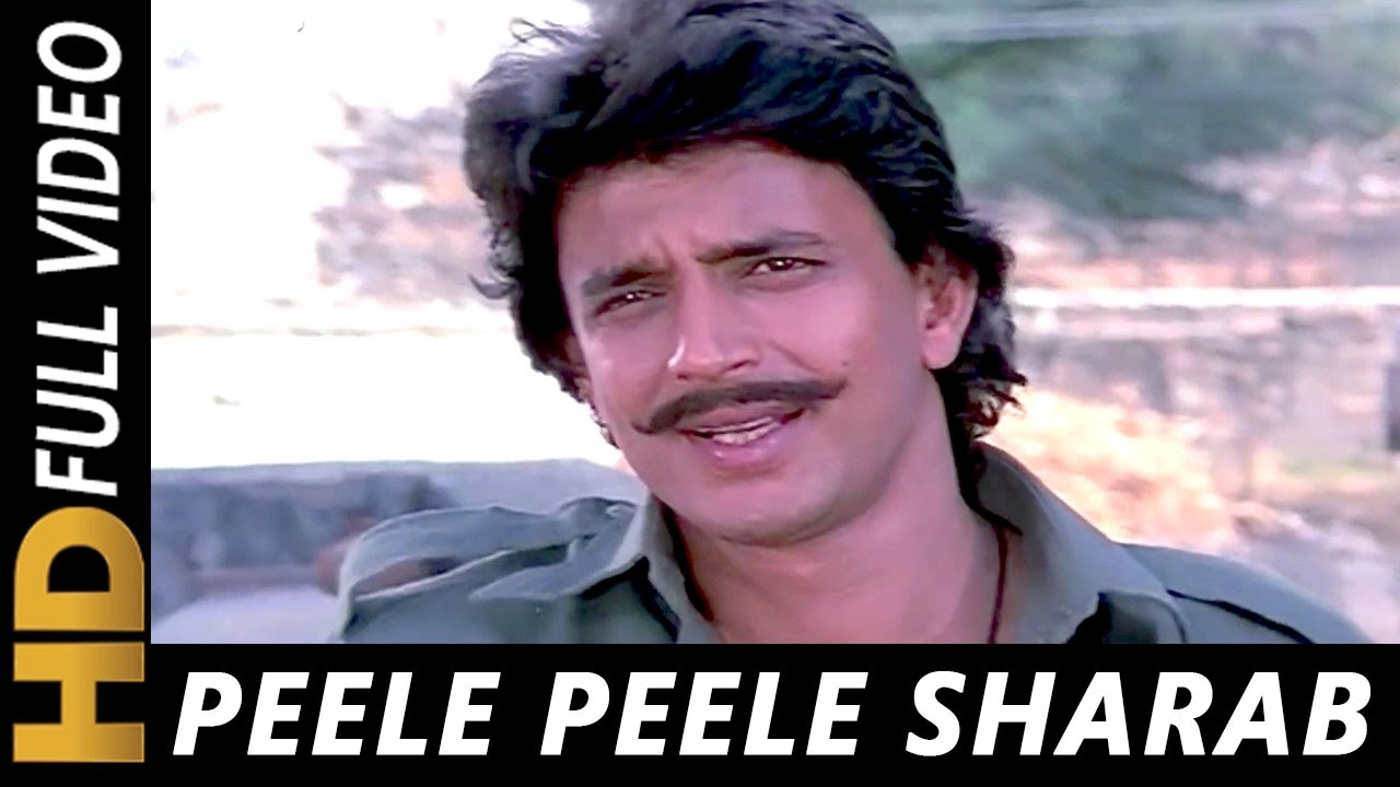 Peele Peele Sharab Hai Peele Lyrics In Hindi- Ghulami(1985)-Manhar Udhas, Shabbir Kumar,