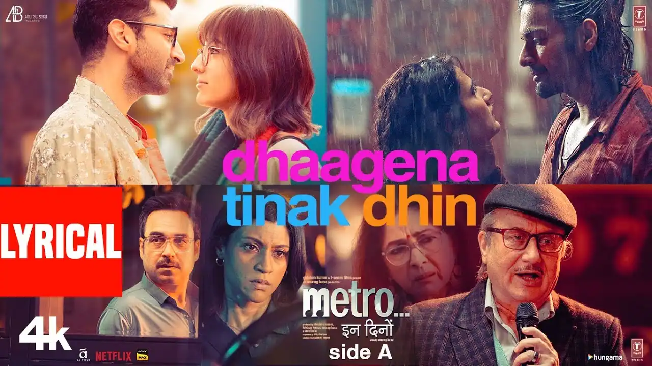 धागेना तिनक धिन Dhaagena Tinak Dhin Lyrics In Hindi- Sachet Tandon, Akasa Singh | Metro...In Dino